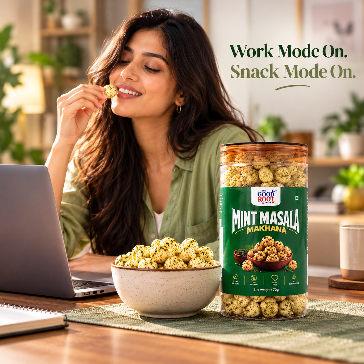 The Good Root Mint Masala Makhana – Crunchy & Refreshing