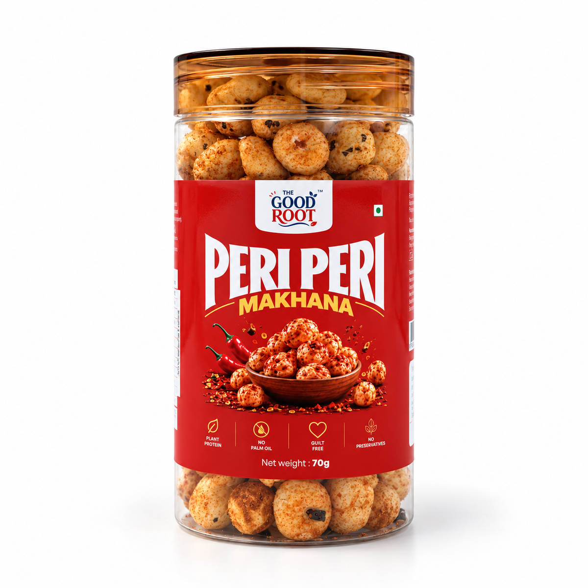 The Good Root Peri Peri Makhana – Spicy & Crunchy Fox Nuts