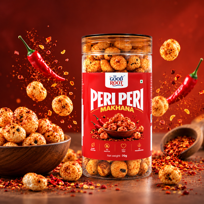 The Good Root Peri Peri Makhana – Spicy & Crunchy Fox Nuts